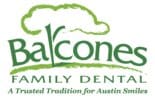 Balcones Family Dental logo with tree design.