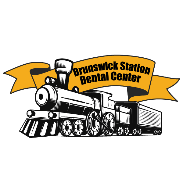 Train logo with "Brunswick Station Dental Center".