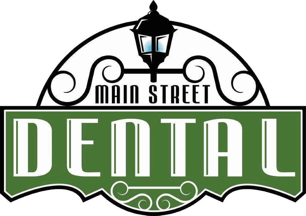 Main Street Dental logo with lamp design.