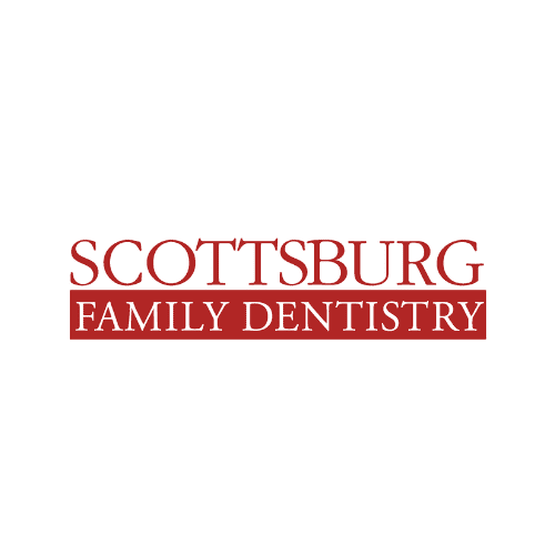 Centered red Scottsburg Family Dentistry logo